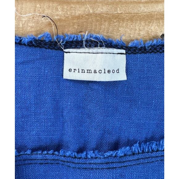 Erin Macleod 100% Linen Oversized Belted Dress Size Large Women’s Blue - Picture 3 of 6